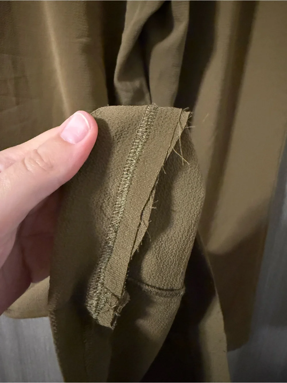 Michael Kors Olive Green Wide-Leg Drawstring Pants
